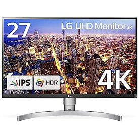 【中古】（非常に良い）LG モニター ディスプレイ 27UK650-W 27インチ/4K/HDR10対応(標準輝度:350cd/)/IPS非光沢/HDMI×2、DisplayPort/高さ調節、ピボット対応