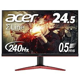 【中古】Acer ゲーミングモニター SigmaLine 24.5インチ KG251QIbmiipx 0.5ms(GTG) 240Hz TN フルHD FreeSync フレームレス HDMI スピーカー内蔵 ブルー