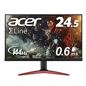 【中古】（非常に良い）Acer ゲーミングモニター SigmaLine 24.5インチ KG251QHbmidpx 0.6ms(GTG) 144Hz TN FPS向き フルHD FreeSync フレームレス HDMI スピーカー内蔵