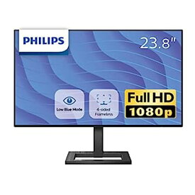 【中古】（非常に良い）PHILIPS 液晶ディスプレイ・PCモニター 242E2F/11 (23.8インチ/FHD/IPS/5年/D-sub 15,HDMI,Display Port/4面フレームレス/Adaptive Sync/ちらつ