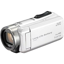 【中古】（非常に良い）JVC ビデオカメラ Everio R 耐低温 耐衝撃 長時間内蔵バッテリー 内蔵メモリー32GB パールホワイト GZ-F200-W
