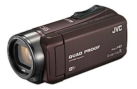 【中古】JVC ビデオカメラ Everio R 防水5m 防塵仕様 Wi-Fi対応 内蔵メモリー64GB ブラウン GZ-RX600-T