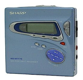 【中古】（非常に良い）SHARP シャープ　MD-MT770-A ブルー　ポータブルMDレコーダー（録音再生兼用機）