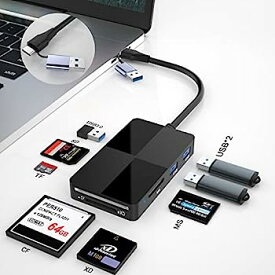 【中古】USB 3.0 Type-Cカードリーダー 高速 CF MS SD TF XD 5スロットカード同時読み書き可能 Windows|Android|Mac|PC|スマホ|カメラなどに適用 usb c-u