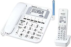 【中古】パナソニック コードレス電話機(子機1台付き) ホワイト