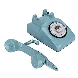 【中古】回転式ダイヤル電話、60年代のレトロな固定電話クラシックな昔ながらのカーリーコードデスク電話、家庭、オフィス、コーヒーショップ用(緑)
