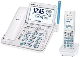 【中古】パナソニック コードレス電話機(子機1台付き) 温度・湿度アラーム搭載 パールホワイト VE-GD78DL-W