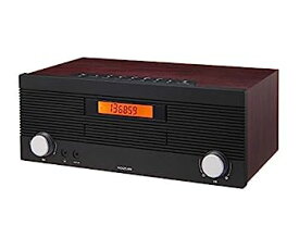 【中古】（非常に良い）コイズミ CDラジオ AM/FM ワイドFM対応 Bluetooth ワイヤレス リモコン付属 木目 ブラウン SDB-4708/M
