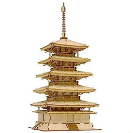 【中古】（非常に良い）Wooden Art ki-gu-mi 五重の塔