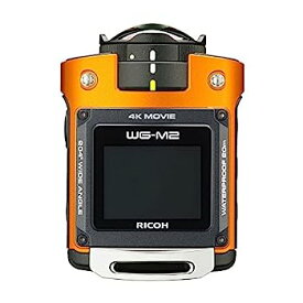 【中古】RICOH 防水アクションカメラ WG-M2 オレンジ 4K動画 超広角204度 ハウジング不要 防水20m 耐衝撃2m 03801