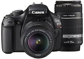 【中古】Canon デジタル一眼レフカメラ EOS Kiss X50 ダブルズームキット EF-S18-55mm/EF-S55-250mm付属 ブラック KISSX50BK-WKIT