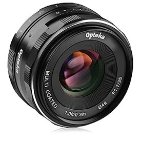 【中古】（非常に良い）Opteka 35mm f/1.7 HD MC マニュアルフォーカス プライムレンズ Fuji Xマウント APS-C デジタルカメラ用