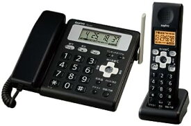 【中古】（非常に良い）SANYO デジタルコードレス 留守番電話機 子機1台 シャドウブラック TEL-DJ2(K)