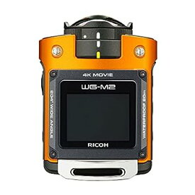 【中古】（非常に良い）RICOH 防水アクションカメラ WG-M2 オレンジ 4K動画 超広角204度 ハウジング不要 防水20m 耐衝撃2m 03801