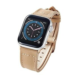 【中古】（非常に良い）エレコム Apple Watch (アップルウォッチ) バンド 41mm 40mm 38mm レザー 革 TPU [装着感の高さと蒸れにくさを両立] 「Apple Watch Series 8/7/S