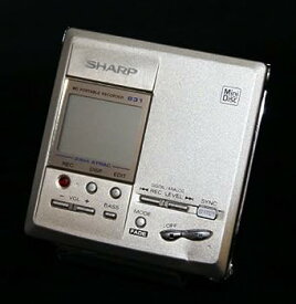 【中古】（非常に良い）SHARP　シャープ　MD-MT831-S　シルバー　ポータブルMDレコーダー　（小型MDプレイヤー/再生/録音）