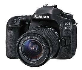 【中古】（非常に良い）Canon デジタル一眼レフカメラ EOS 80D レンズキット EF-S18-55mm F3.5-5.6 IS STM 付属 EOS80D1855ISSTMLK