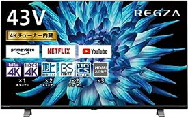 【中古】（非常に良い）レグザ 43V型 4K 液晶テレビ 43C350X 4Kチューナー内蔵 外付けHDD 裏番組録画 ネット動画対応 (2020年モデル)