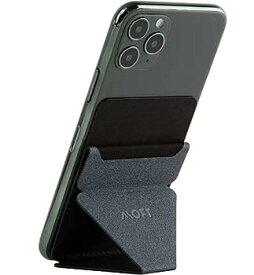 【中古】（非常に良い）MOFT X スマホスタンド スマホホルダー スキミング防止カードケース iPhoneSE iPhone11 iPhone14/13/12 シリーズ など/Android 全機種対応 (グレ