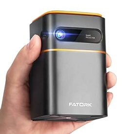 【中古】（非常に良い）プロジェクター 小型 FATORK 5G 投影? モバイルプロジェクター 家庭用 200ANSIルーメン 三脚付き 1080Pサポート DLP ホームプロジェクター 天井