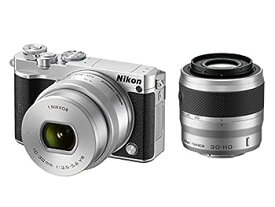 【中古】（非常に良い）Nikon ミラーレス一眼 Nikon1 J5 ダブルズームキット シルバー J5WZSL