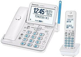 【中古】（非常に良い）パナソニック コードレス電話機(子機1台付き) 温度・湿度アラーム搭載 パールホワイト VE-GD78DL-W