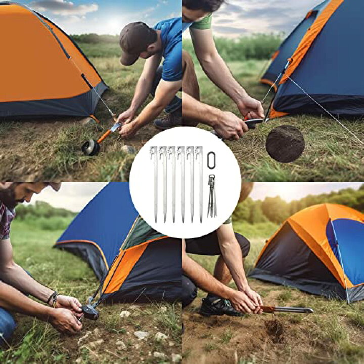 楽天市場】【送料無料】FFOGG ペグ テントペグ 28cm キャンプ設営用具 アウトドア 鍛造ペグ ステンレス鋼420 一体化 U字型 6本セット  アウトドア 登山 硬い土 砂地 草地用 ステーク ペグセット : iinos 楽天市場店