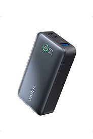 Anker Power Bank (10000mAh, 30W) (モバイルバッテリー 10000mAh 30W出力 3ポート 大容量 LEDディスプレイ搭載)【USB Power Delivery/PowerIQ搭載/PSE技術基準適合】iPhone 15 Android MacBook その他各種機器対応 (ブラック)