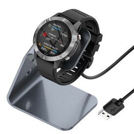 Miimall Garmin(ガーミン) 充電スタンド Garmin 充電ケーブル チャージャー ガーミン 充電器 fenix 7x/7s/7/ForeAthlete 245 Music/Venu 2 Plus/Approach S62/Garmin Instinct/Instinct2(グレー)