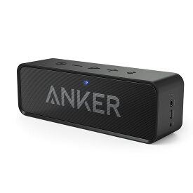 Anker SoundCore ポータブル Bluetooth5.0 スピーカー 24時間連続再生可能【デュアルドライバー / IPX5防水規格 / ワイヤレススピーカー / 内蔵マイク搭載】 (ブラック)