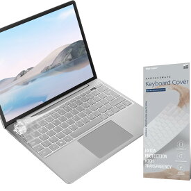 2023 Surface Laptop Go 3 / Laptop Go 2 / Laptop Go キーボードカバー (指紋認証付き電源ボタンを装備) 日本語JIS配列 マイクロソフト 12.4インチ キーボードカバー スキン 極めて薄い 0.18mm 保護カバー キースキン 高い透明感 TPU材? 防水防塵カバー Digi-Tatoo Sur