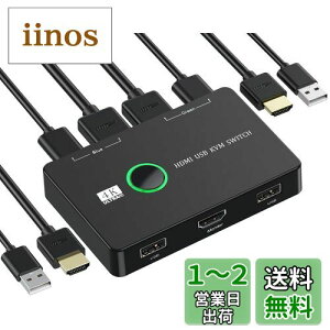yzKVMXCb`-NUIKOTI HDMI KVMؑ֊ 21o 4K@60HzT|[g 2̃Rs[^[pUSB HDMIXCb` L[{[h}EXv^[1HDj^[L USBP[u2{HDMIP