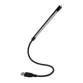 Kaito Denshi(海渡電子) USB LED デスクライト コンパクト 照明 おしゃれ 室内 スタンド 読書灯 フレキシブル 調光 タッチセンサー 黒色