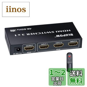 yzBLUPOW HDMIؑ֊ 31o 4K 60Hz HDR 3D HDMI2.0 HDCP2.2Ή hdmiZN^[ hdmiXCb` PS4EXboxEBlu-ray palyerEHD DVDEFire TVȂǑΉ hdmi؂ւ VA73