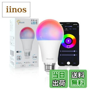 yzORALUCE X}[g LEDd E26 60W F X}[gCg }`J[ 1600FRGB FdF Alexa/Google HomeΉ nusv u 戵t 1 LDA9F-E26