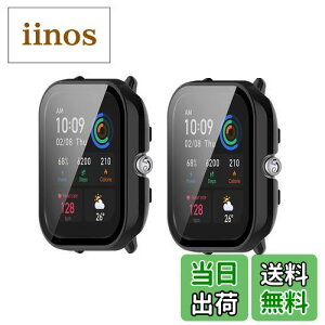 【送料無料】LICHIFIT Amazfit GTS4 Mini用保護ケース カバー PCフレーム 強化ガラスフィルム 一体化 スマートウォッチカバー 脱着簡単 耐衝撃 傷防止軽量 おしゃれ アクセサリー (ブラック+ブラッ