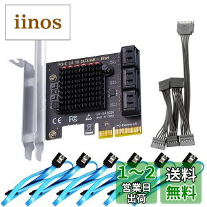 yzGLOTRENDS SA3026 6|[gPCIe X4 SATA3.0gJ[hASATAP[u1:5 SATAXvb^dP[utAWindows,Linux,Mac OS,NASƌ݊