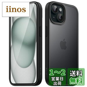 yzJEDirect }bgP[X iPhone 15 Plus 6.7C`p ϏՌ~^[O[h̗h~ ̔̔wʓdbJo[ wh~ (ubN)