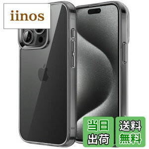 yzJEDirect iPhone 15 Pro 6.1C`p یP[X ΂݂Ȃ Ռz op[Jo[ h~ NAobN (ubN)