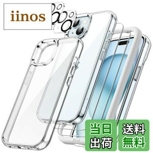 yzJEDirect 5 in 1 iPhone 15 6.1C`p P[X 2KXtB+2JYtBt 5Zbg ΂܂Ȃ ϏՌop[Jo[ (NA)