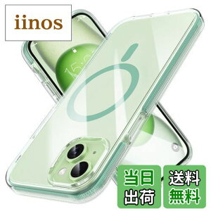 【送料無料】MILPROX iPhone 15 Plus 用 ケース Magsafe対応 マグネット搭載 米軍MIL規格 超耐衝撃 防滑ストライプ クリア 黄変防止 ワイヤレス充電対応 マグセーフ対応 透明 保護カバー スマホケース