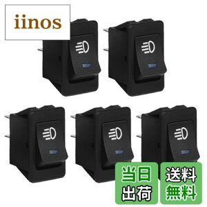 【送料無料】Andux Space ロッカー スイッチ 車 ボート 防水 LED ライト12V/35A ? 5個セット ANKG-02 (? 5個セット)