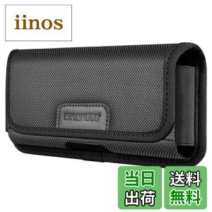 【送料無料】LIOOBO ファニーバッグ ホルダー ポーチ型 ケース スマホ 携帯 ウエストポーチ 黒(6.1−6.8インチ)