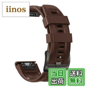 yz[YOCAHU] QuickFit 22 mm oh p for GARMIN(K[~) Fenix 7 Pro Solar/Approach S70 47 mm/Forerunner 965 Ή Xgbv VR xg _炩 h K[~ p oh (Dark brown)