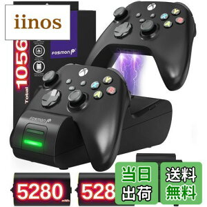 yzFosmon Dual 2 Max [d X^h Xbox Series X/S(2020), Xbox One/One X/One S Elite Ή Rg[[ [d, (u[d |2䓯[d) 2Zbg[dr ŏe2200mAh LEDCWP[^}