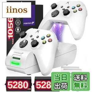 yzFosmon Dual 2 Max [d X^h Xbox Series X/S(2020), Xbox One/One X/One S Elite Ή Rg[[ [d, (u[d |2䓯[d) 2Zbg[dr ŏe2200mAh LEDCWP[^}