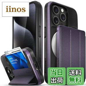 yzVENA vCommuteX O\ȃEHbgP[X Apple iPhone 15 Pro (6.1 C`) p (Magsafe ΉARpی) U[Jo[ J[hXbgz_[ LbNX^ht - fB[vp