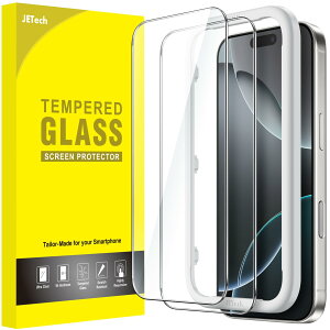 yzJETech iPhone 16 Pro 6.3C`p tیtB KX KChgt P[XɊȂ HDNA 2Zbg