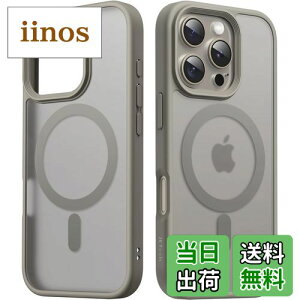 【送料無料】JETech iPhone 16 Pro 6.3インチ用 マグネット ケース MagSafeに対応 半透明のマット背面 薄型 耐衝撃 カバー (ナチュラルチタニウムバック)