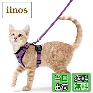 【送料無料】Rabbitgoo 猫 ハーネス リード セット 抜けない 猫用ハーネス ソフト軽量 犬猫兼用 超小型犬 小型犬 散歩 災害避難 はーねす りーど 足を上げず装着完成 サイズ調節可 夜反射 通気
